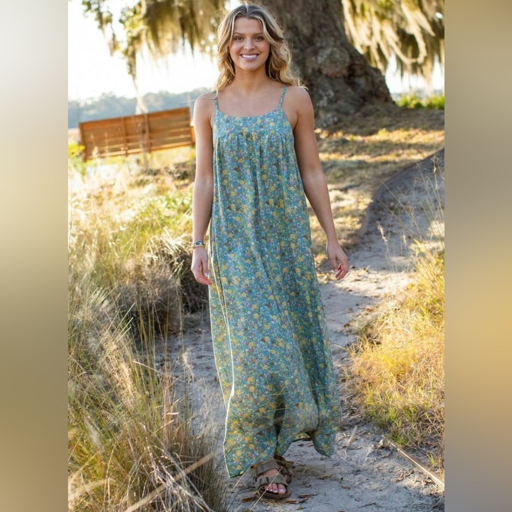 Natural Life -Maxi floral Summer dress with adjustable spaghetti straps.Size XL